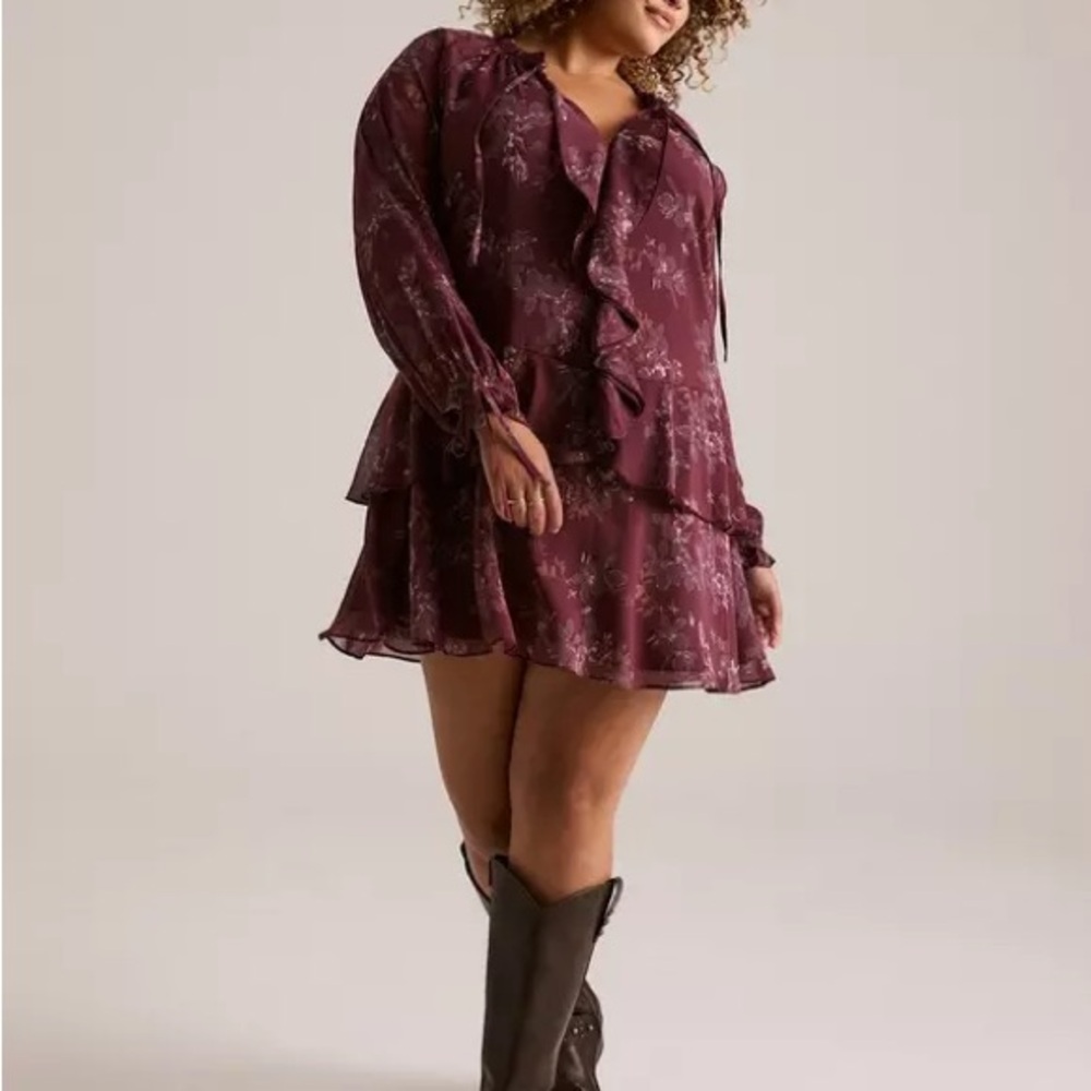 NWT Festi Cascade Ruffle Drop Waist Dress sz 0